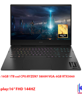 OMEN 16x ryzen7 5800h 6gb rtx3060 لپ تاپ کارکرده اومن