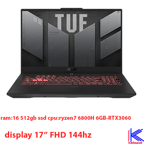 ASUS TUF A17 R7-6800 16G 512G RTX3060-6G 144hz with box